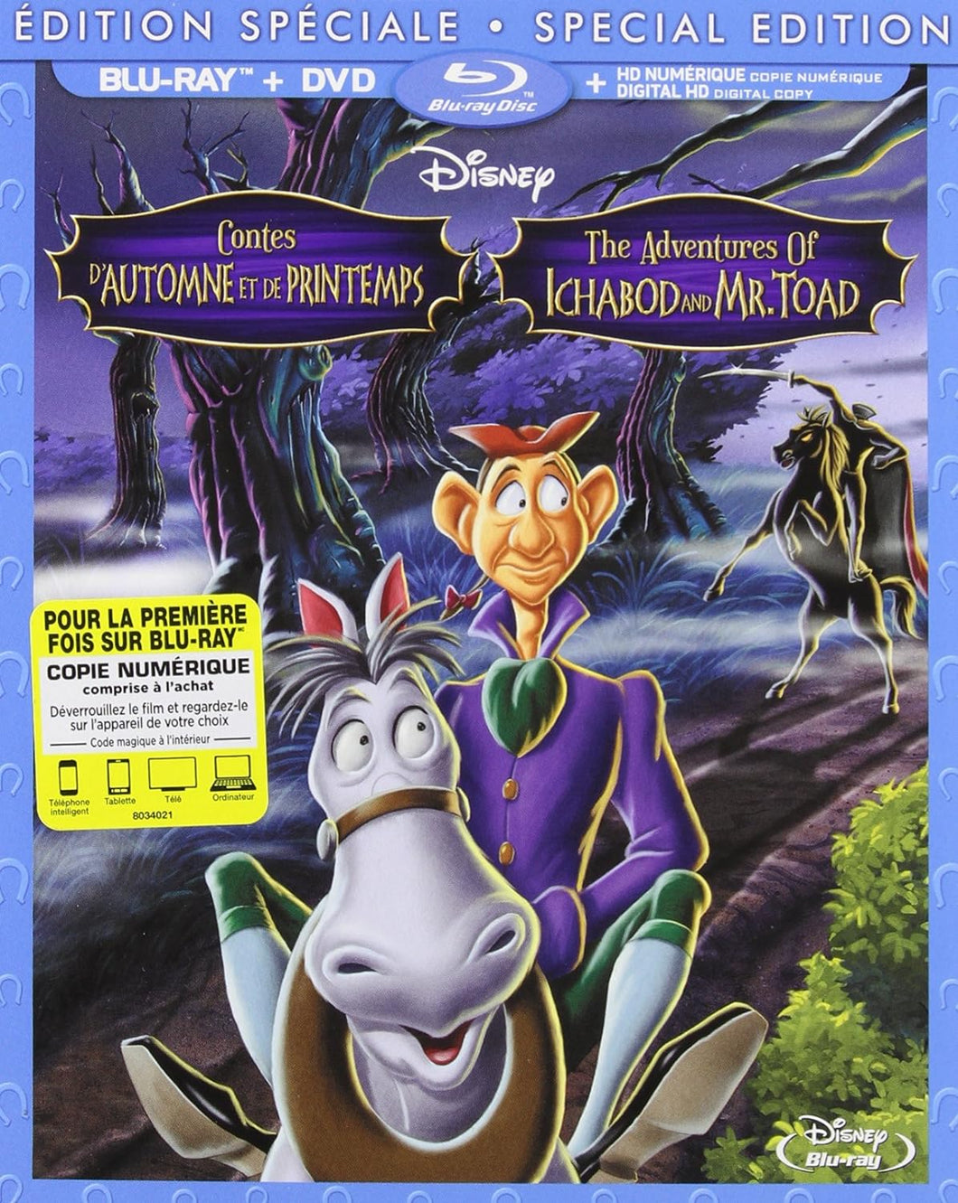 Adventures of Ichabod & Mr. Toad, The (Blu-ray) - (Bilingual)